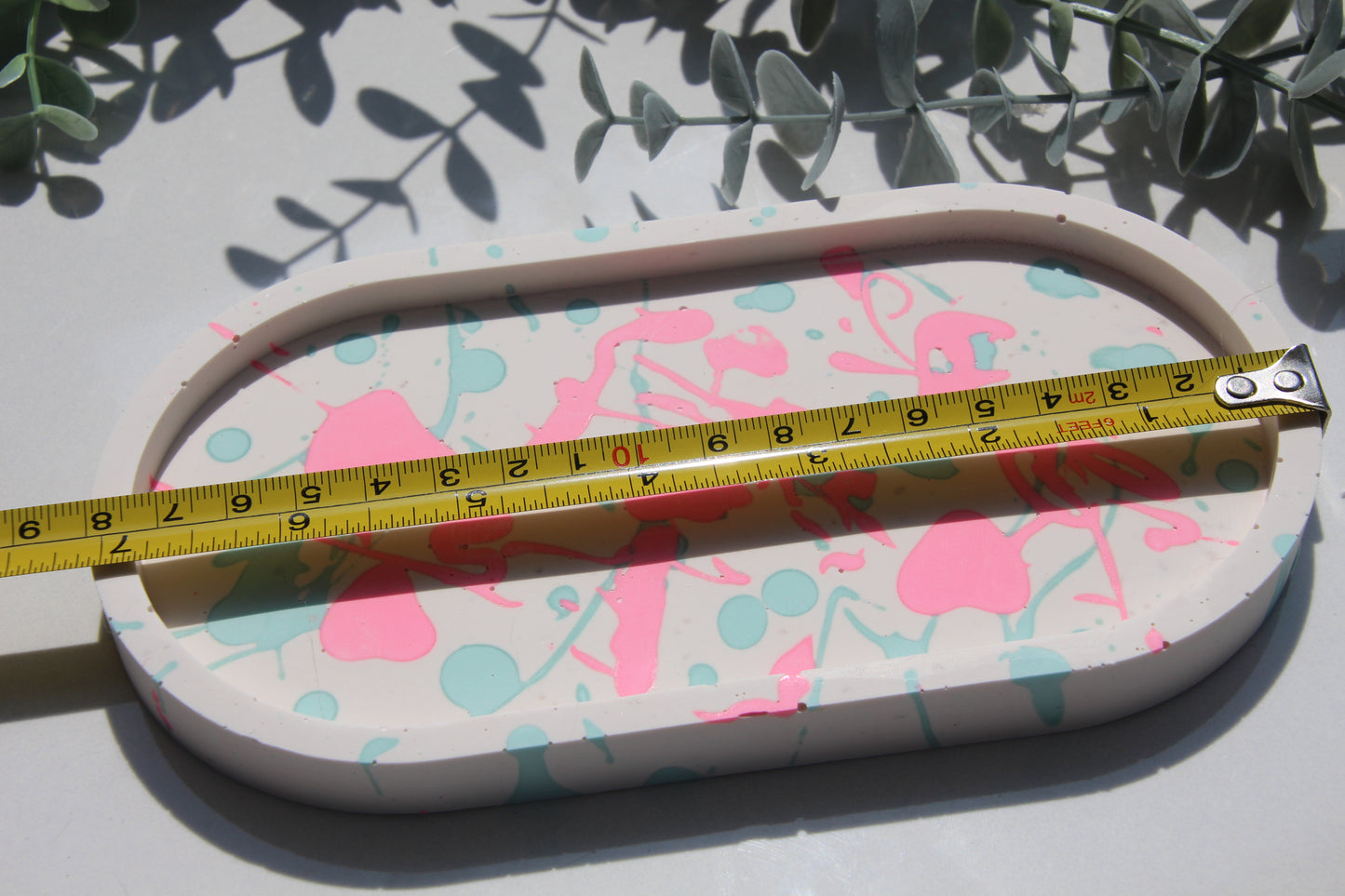 trinket tray "Splash" türkis pink