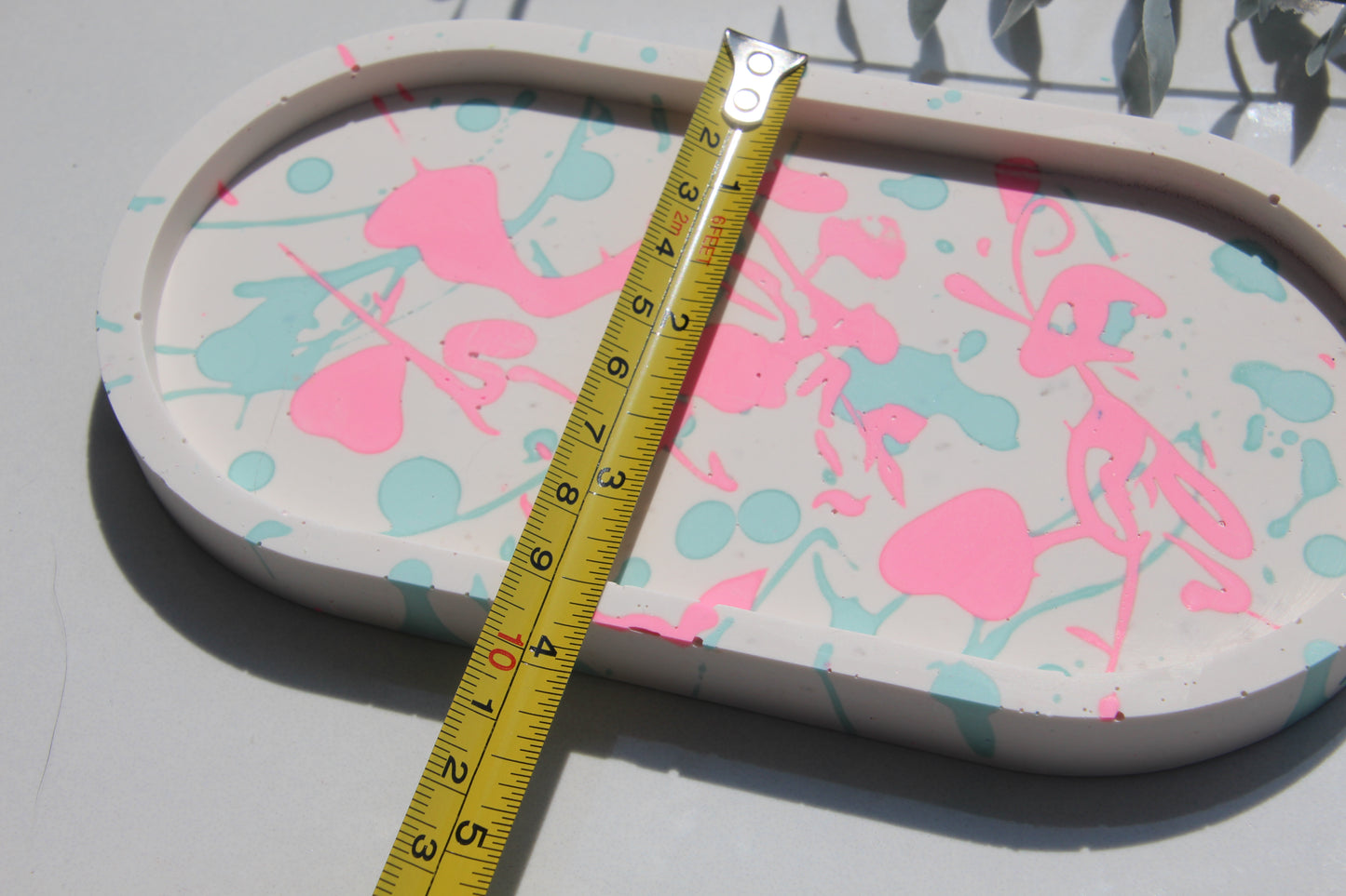 trinket tray "Splash" türkis pink