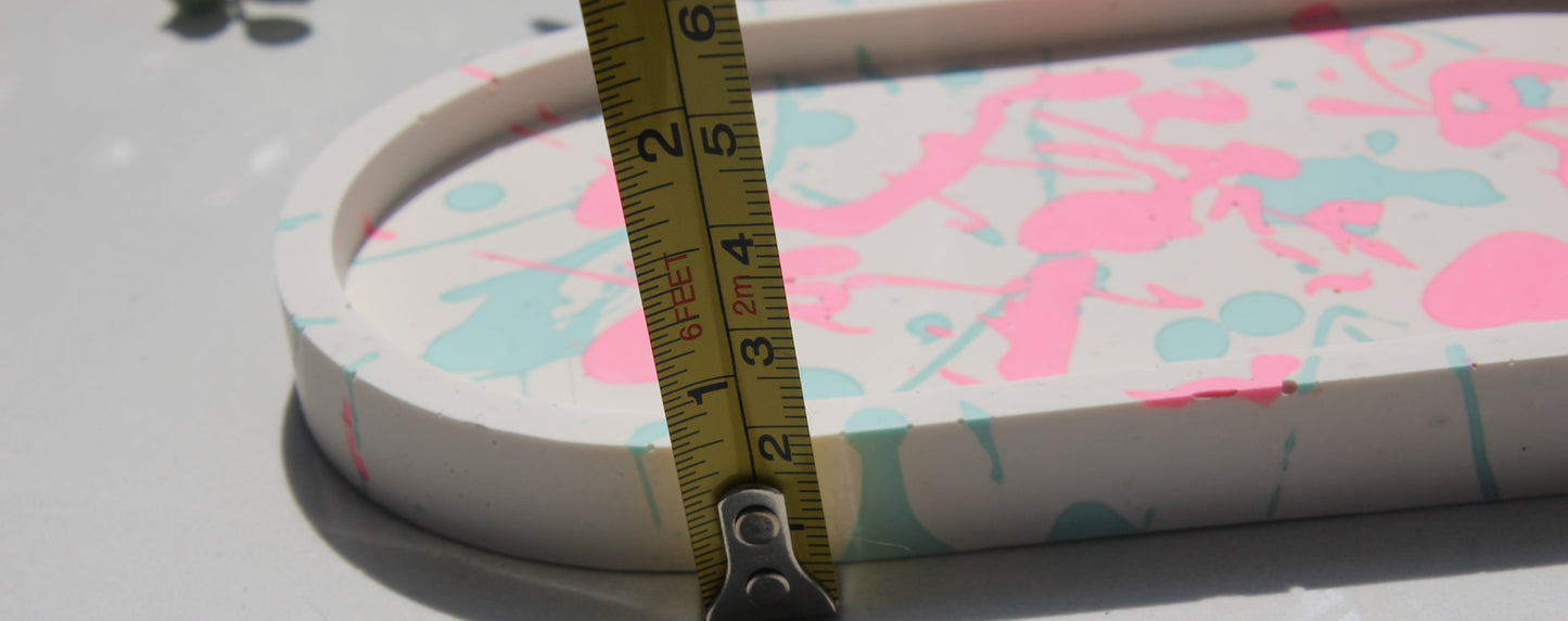 trinket tray "Splash" türkis pink