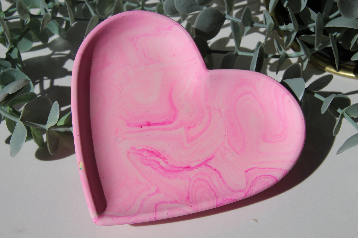 Schale "Herz" Marmor Pink