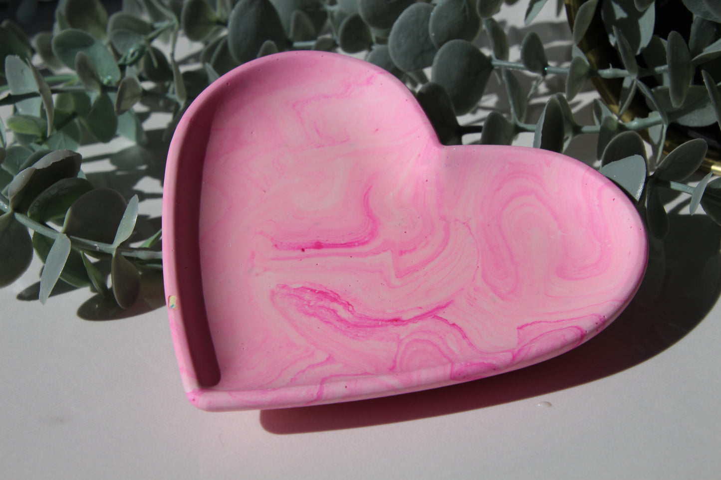 Schale "Herz" Marmor Pink