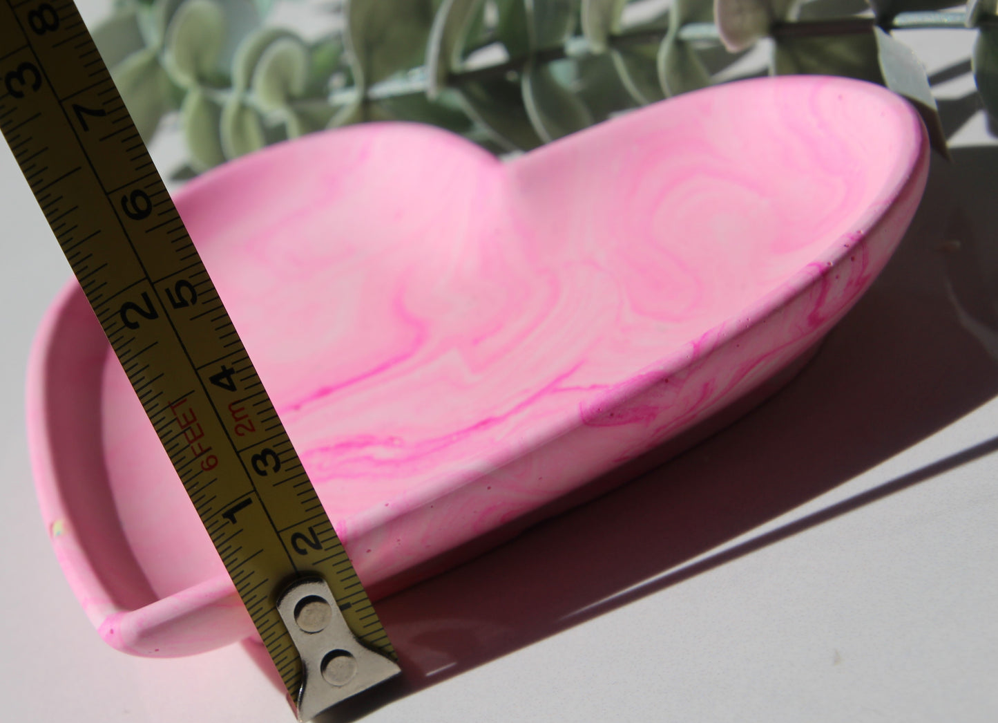 Schale "Herz" Marmor Pink
