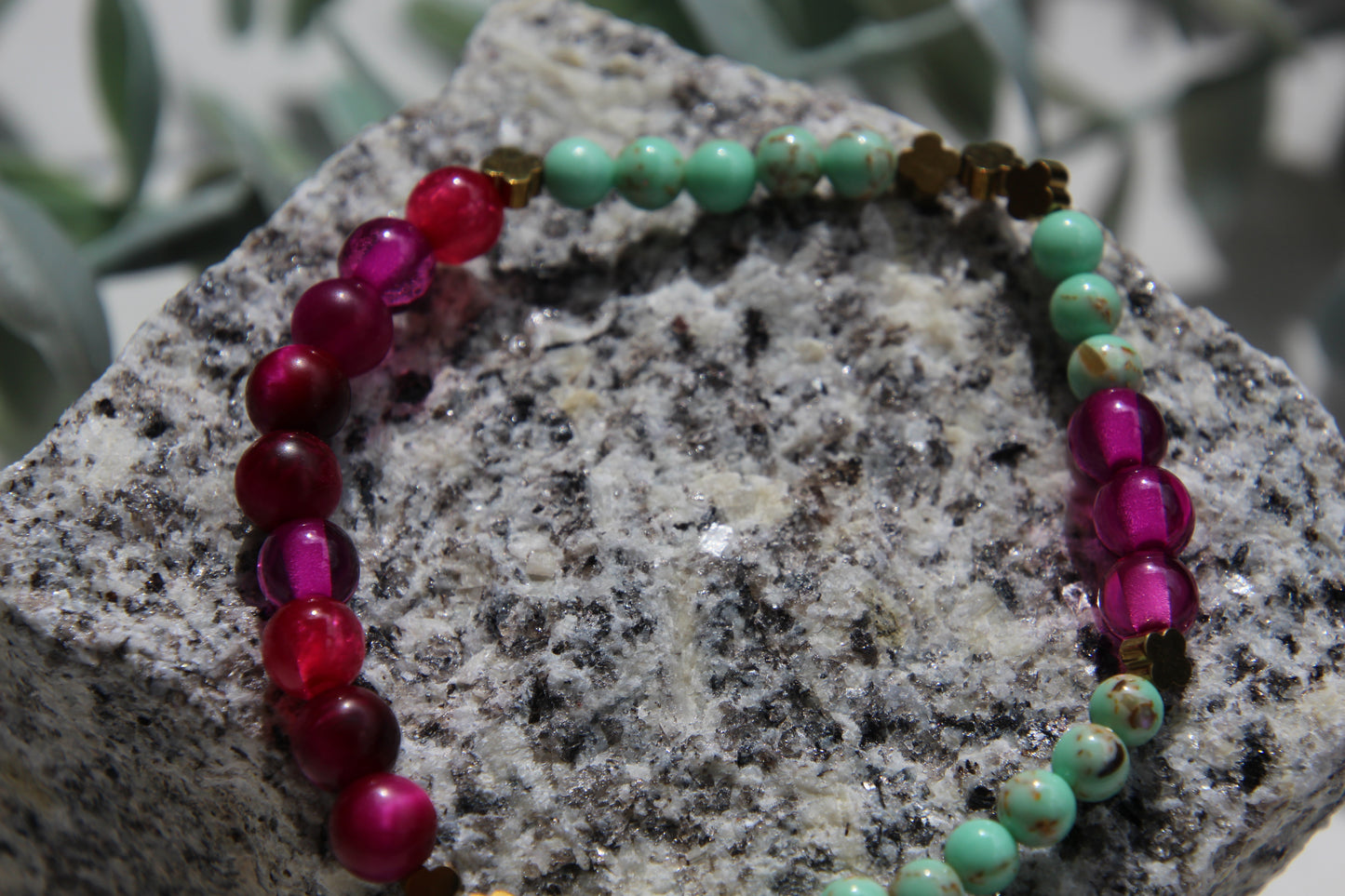 Armband pink hämatit "Peace"